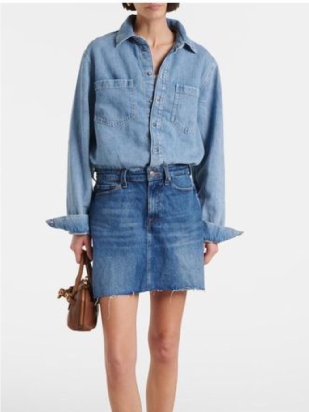 7 For All Mankind mini skirt dress Ipanema Mid Blue wash. Size small